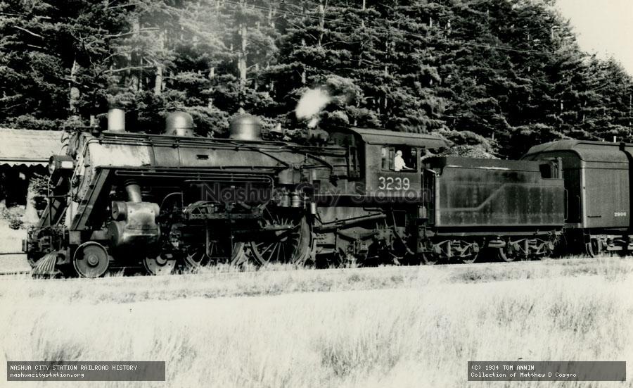 Postcard: Boston & Maine Railroad #3239 at Intervale, New Hampshire